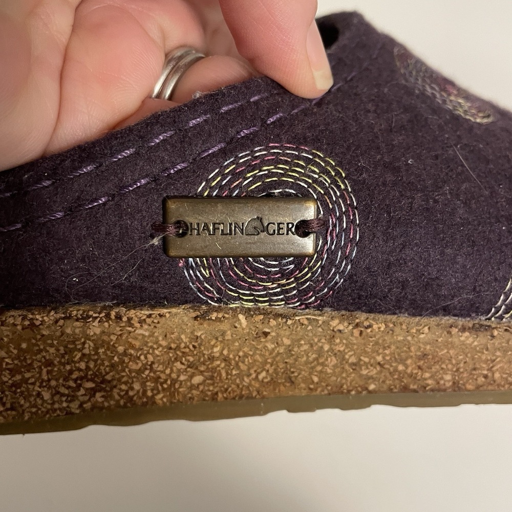Haflinger Spirit Wool Clog Slippers EUR 36 Womens Size 5 Lavender Purple - Picture 8 of 9